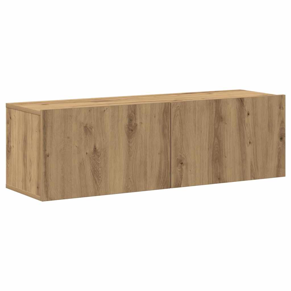 7 dalių sieninis televizoriaus spintelės komplektas Artisan Oak