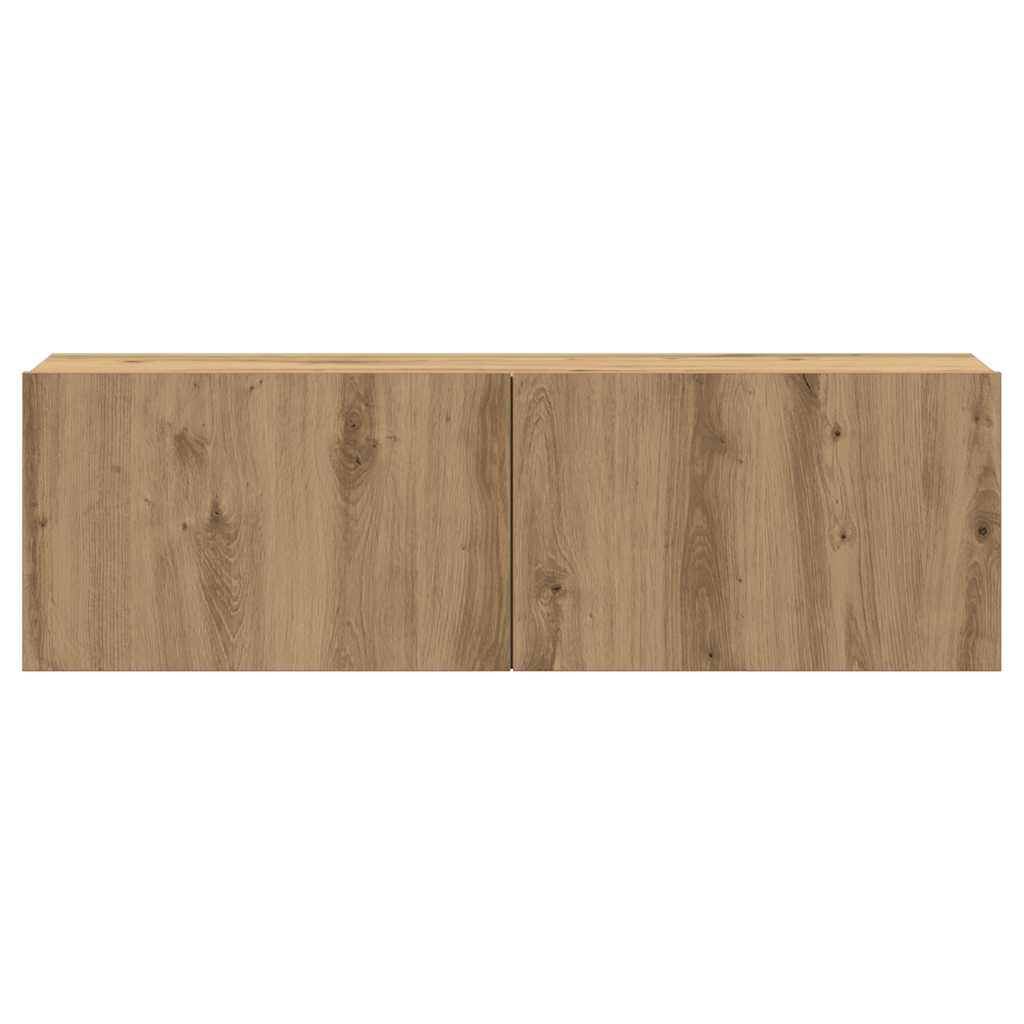 7 dalių sieninis televizoriaus spintelės komplektas Artisan Oak