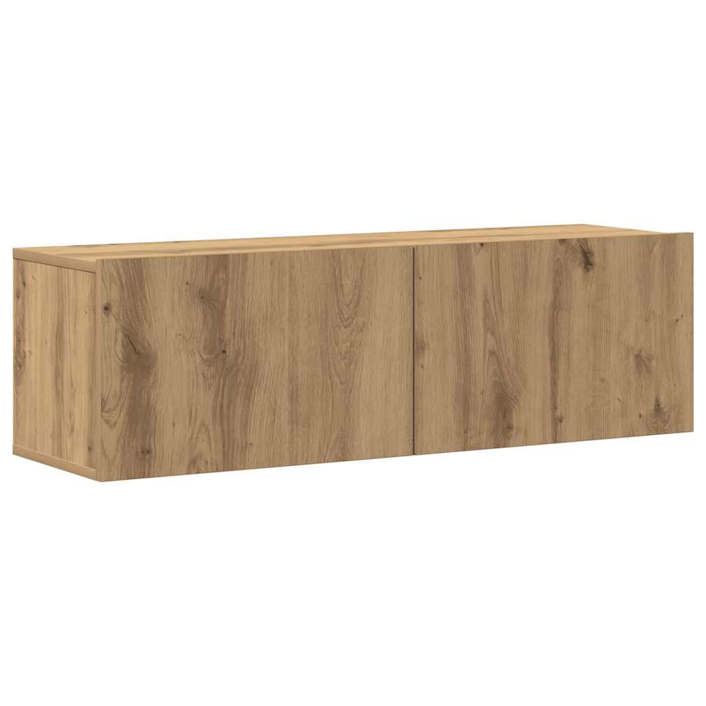 4 dalių sieninis televizoriaus spintelės komplektas Artisan Oak