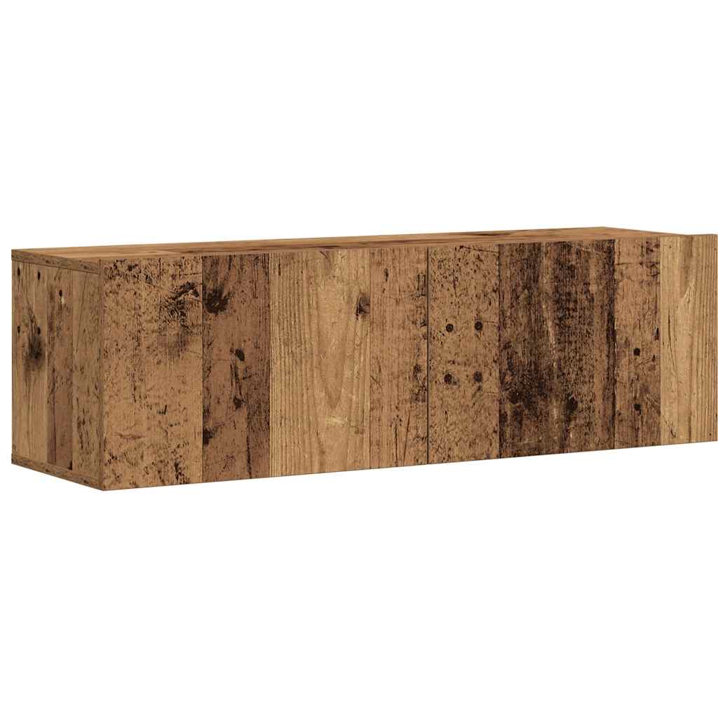 Wall-mounted TV cabinet set, 7-piece