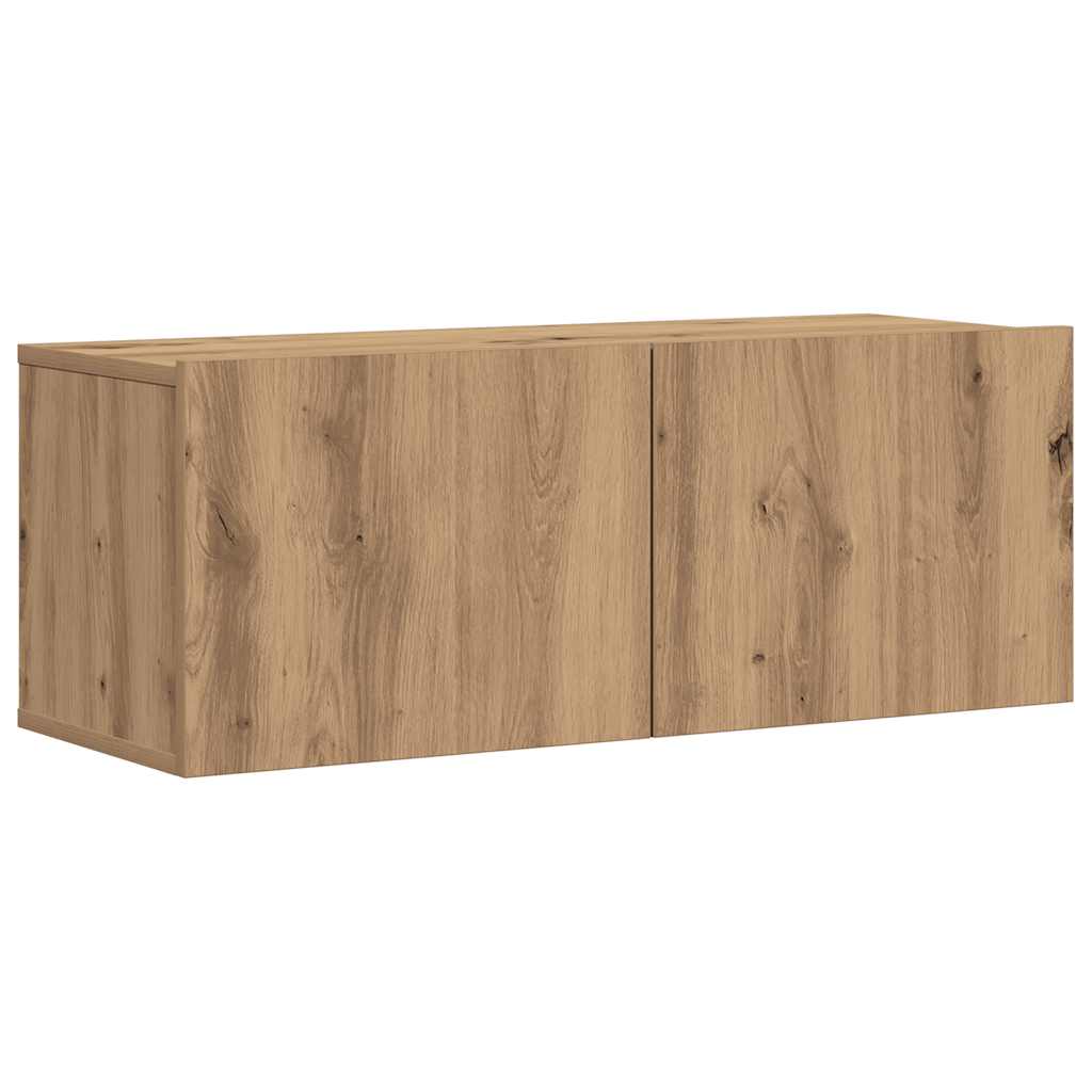 7 dalių sieninis televizoriaus spintelės komplektas Artisan Oak