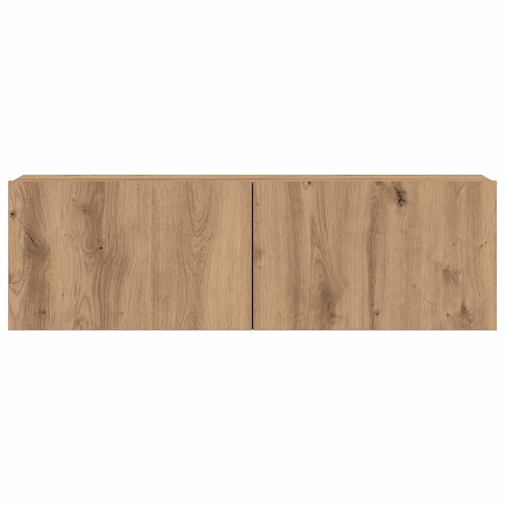 7 dalių sieninis televizoriaus spintelės komplektas Artisan Oak