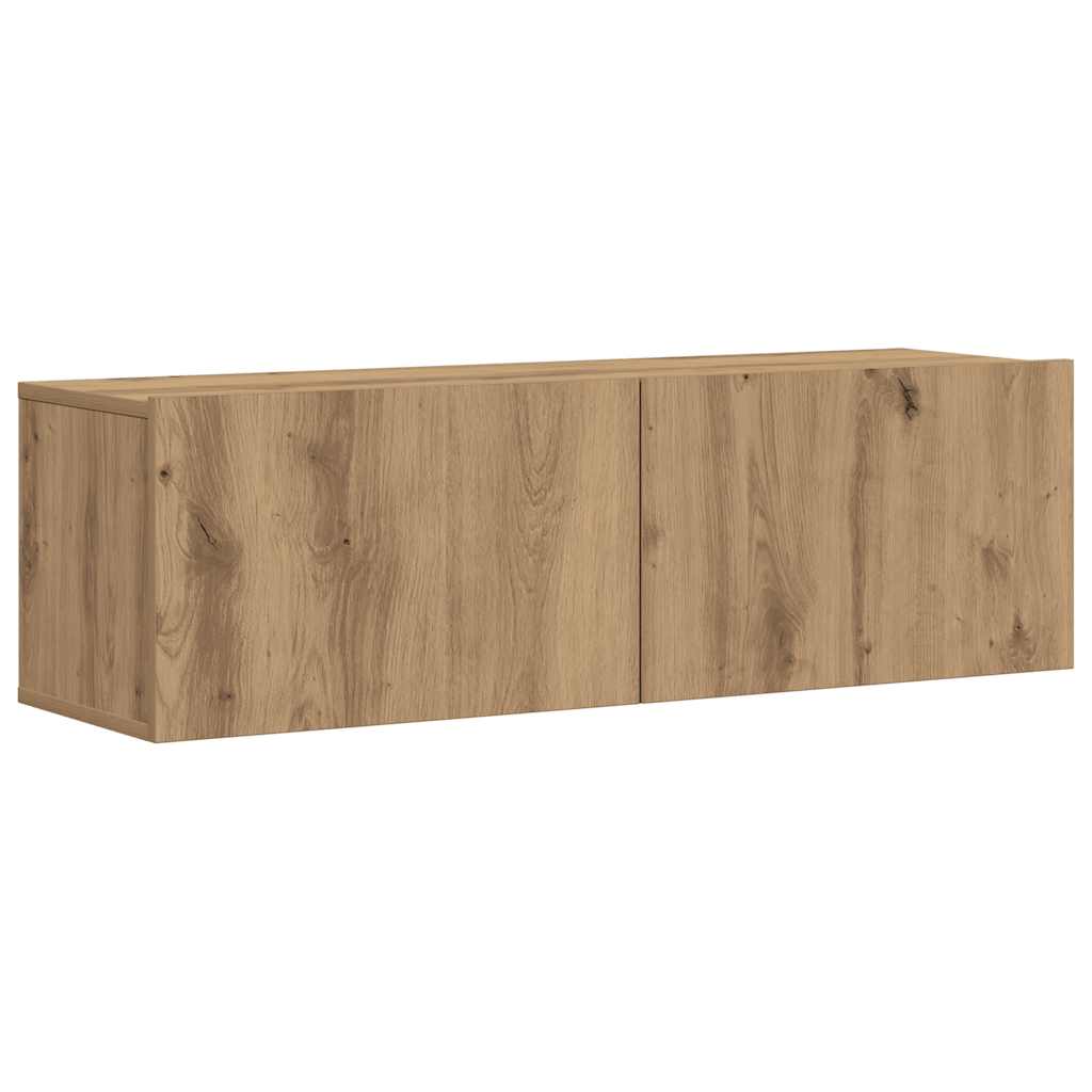 7 dalių sieninis televizoriaus spintelės komplektas Artisan Oak