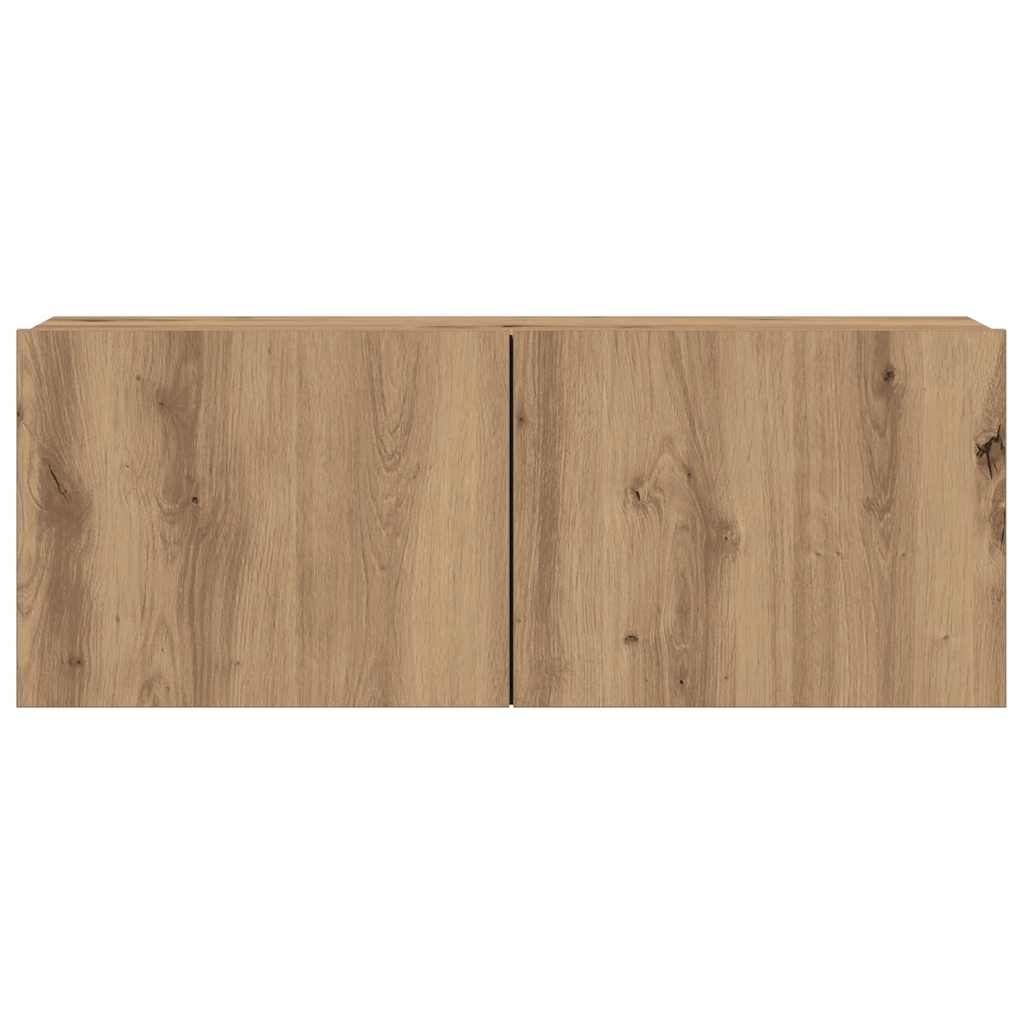 7 dalių sieninis televizoriaus spintelės komplektas Artisan Oak