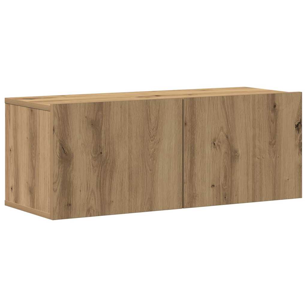 7 dalių sieninis televizoriaus spintelės komplektas Artisan Oak