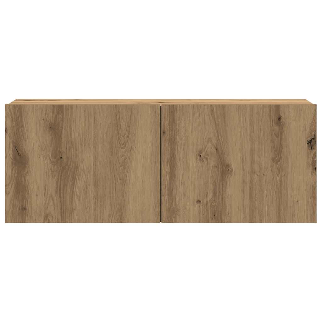 7 dalių sieninis televizoriaus spintelės komplektas Artisan Oak