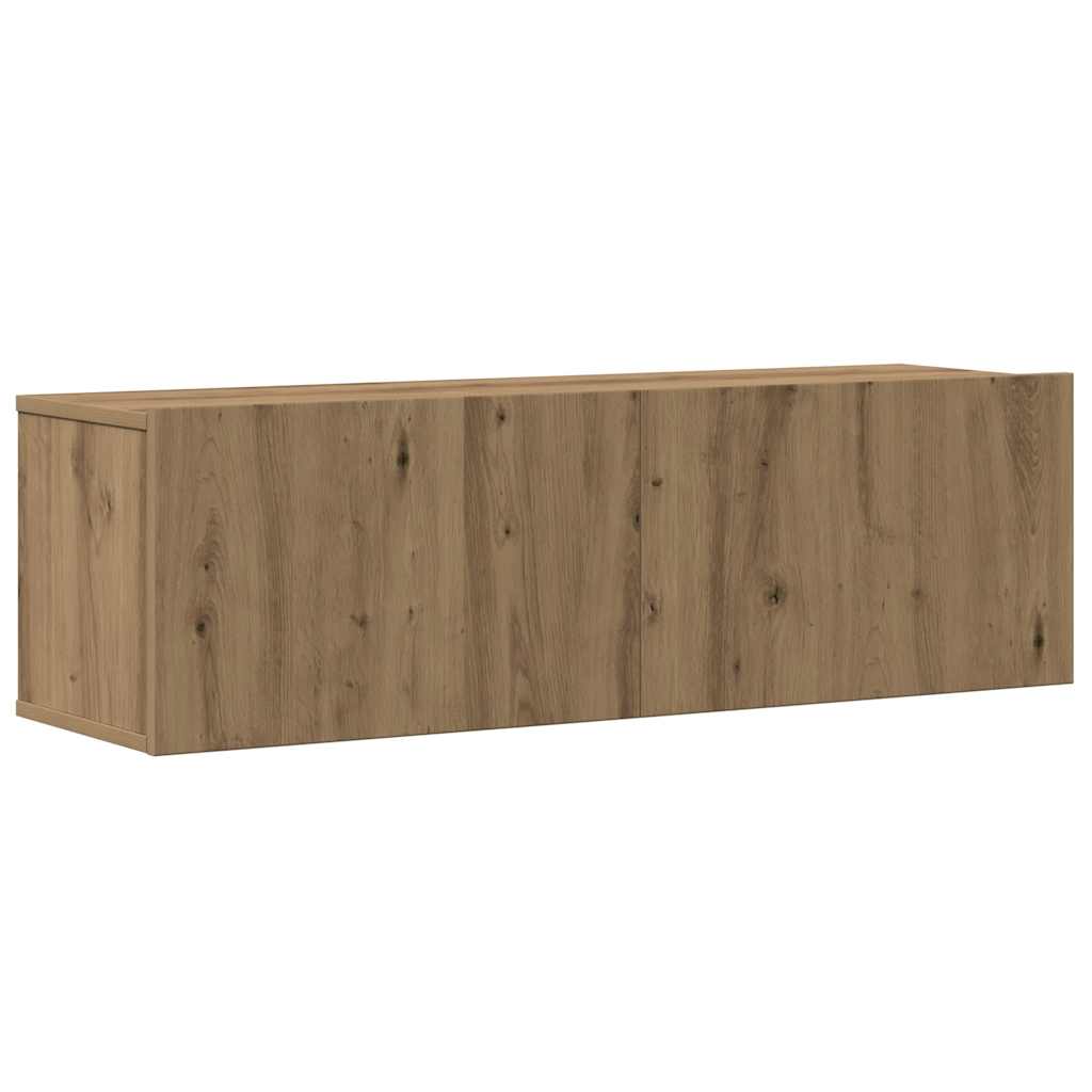 4 dalių sieninis televizoriaus spintelės komplektas Artisan Oak