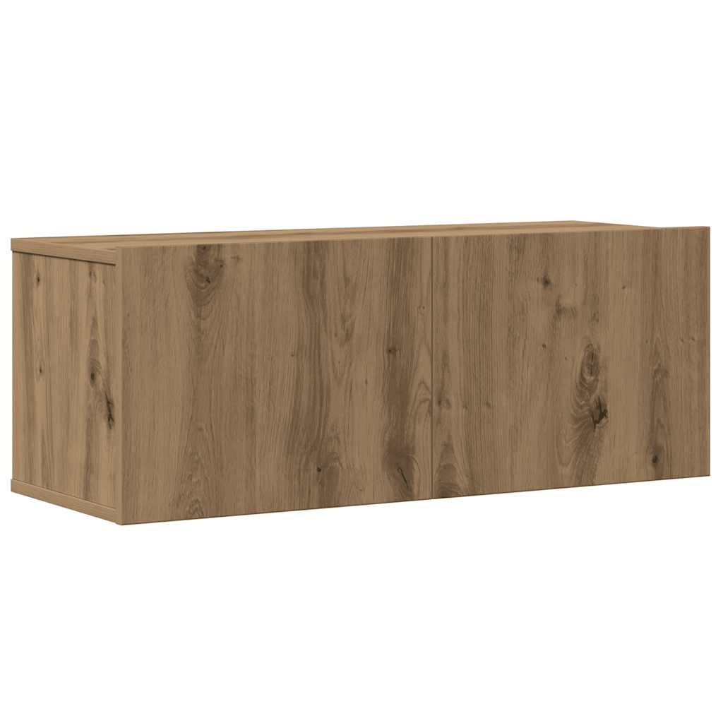 4 dalių sieninis televizoriaus spintelės komplektas Artisan Oak