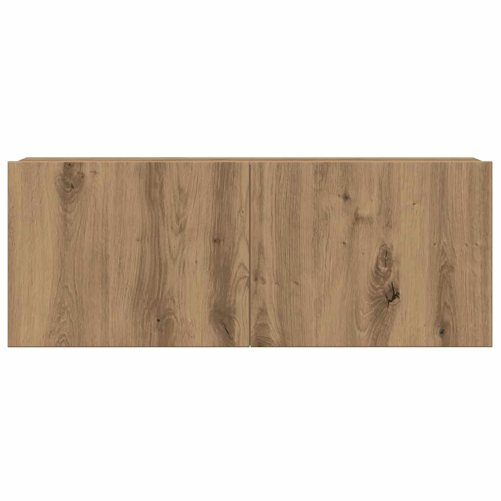 4 dalių sieninis televizoriaus spintelės komplektas Artisan Oak