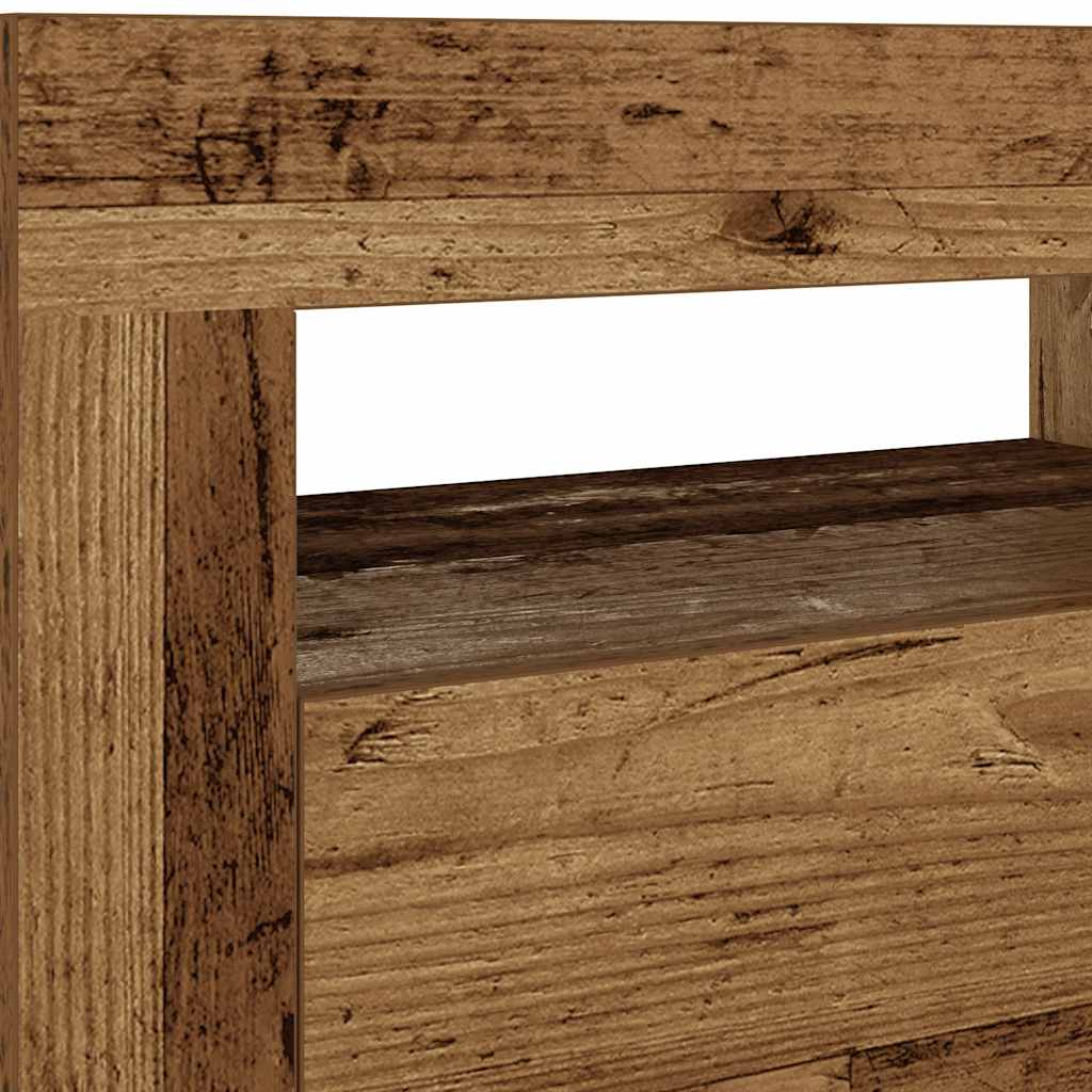 Naktsskapīši pie gultas 2 gab. ar gaismas diodēm Old Wood