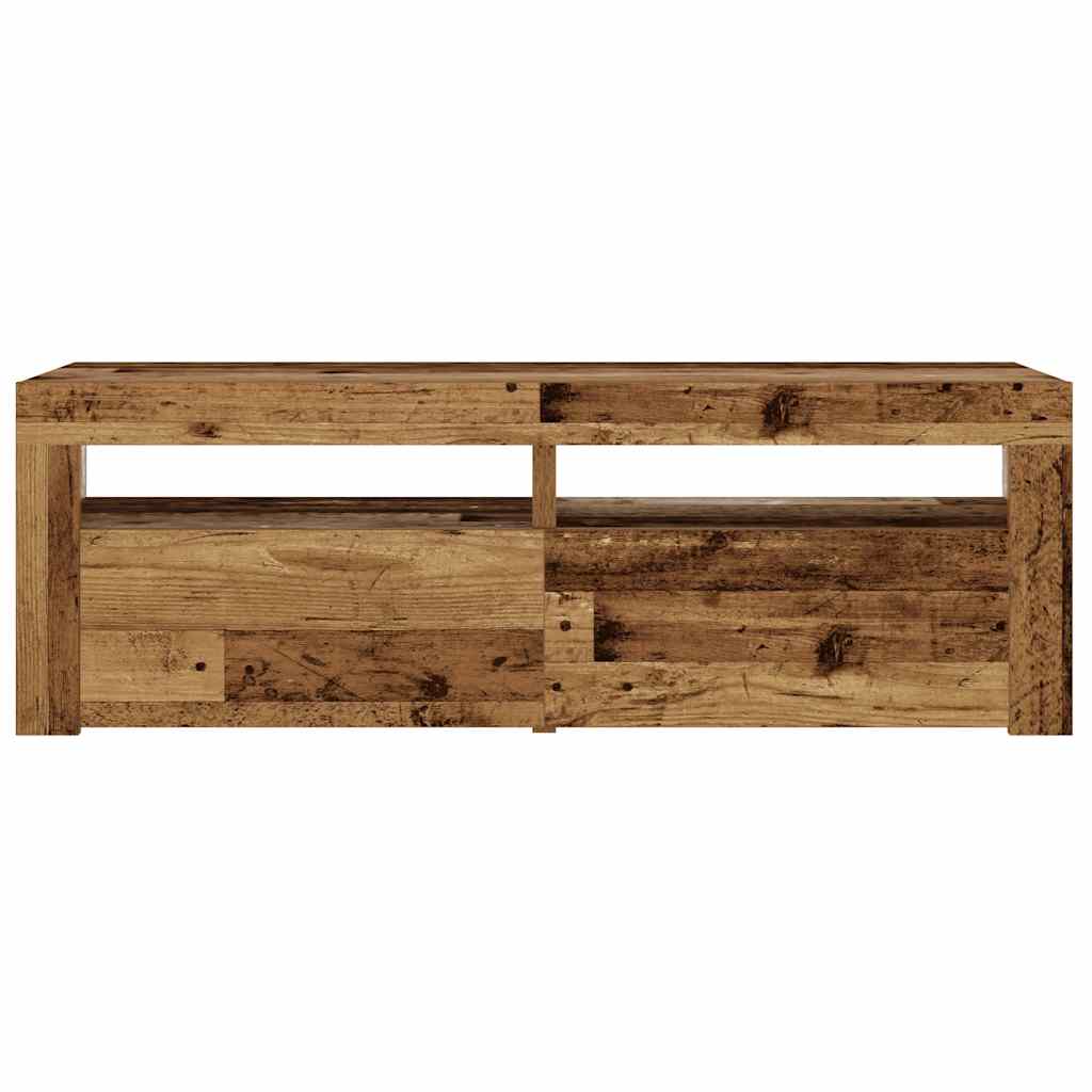 Bedside tables 2 pcs with LEDs Old Wood