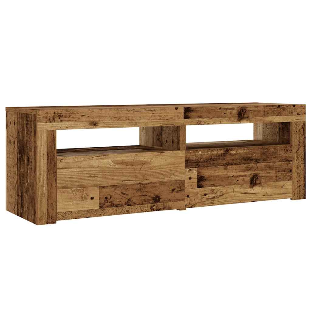 Naktsskapīši pie gultas 2 gab. ar gaismas diodēm Old Wood