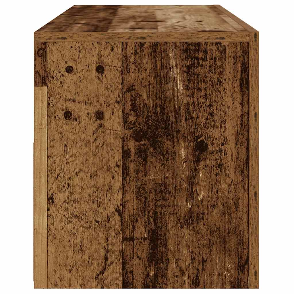 Spintelės prie lovos 2 vnt su šviesos diodais Old Wood