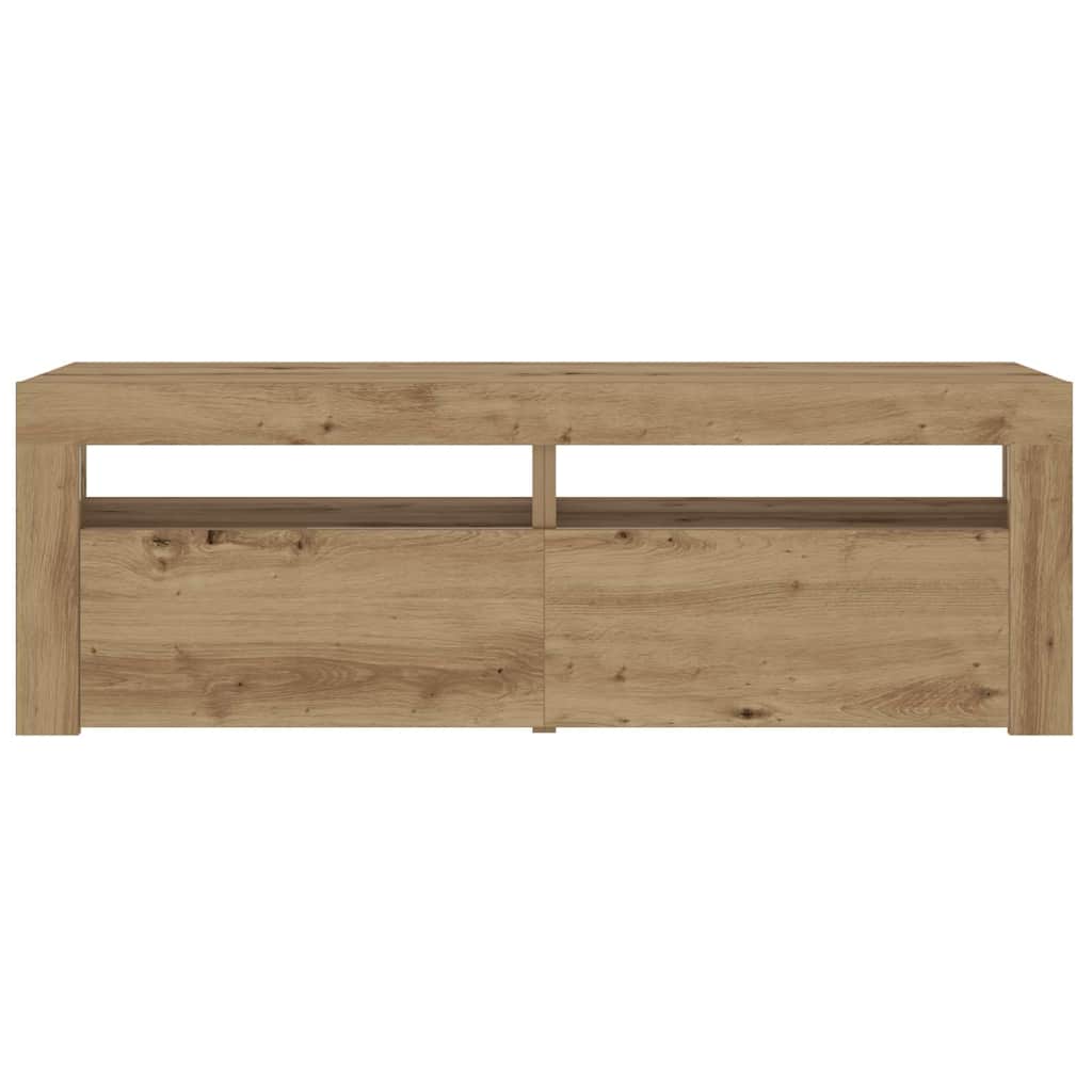 Spintelės prie lovos 2 vnt su šviesos diodais Artisan Oak