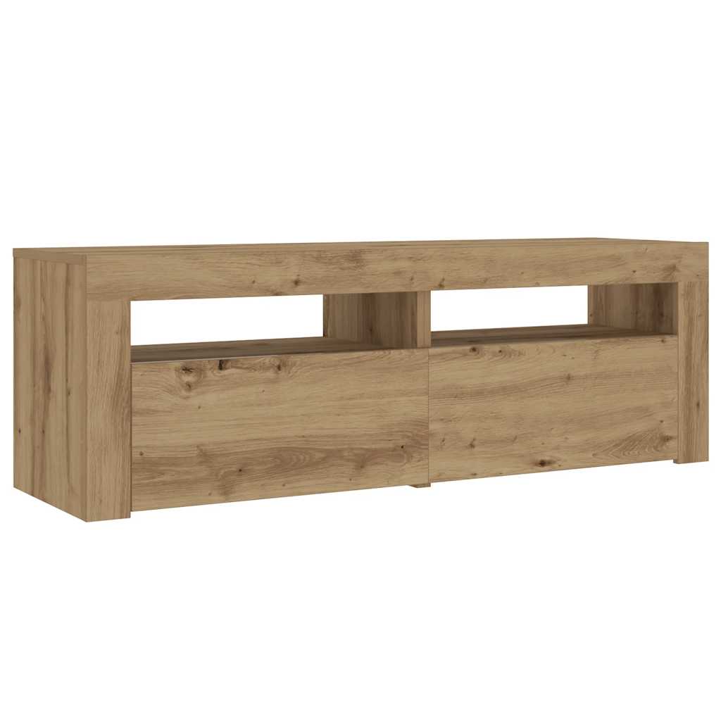 Naktsskapīši 2 gab. ar LED apgaismojumu, ozolkoka Artisan krāsā