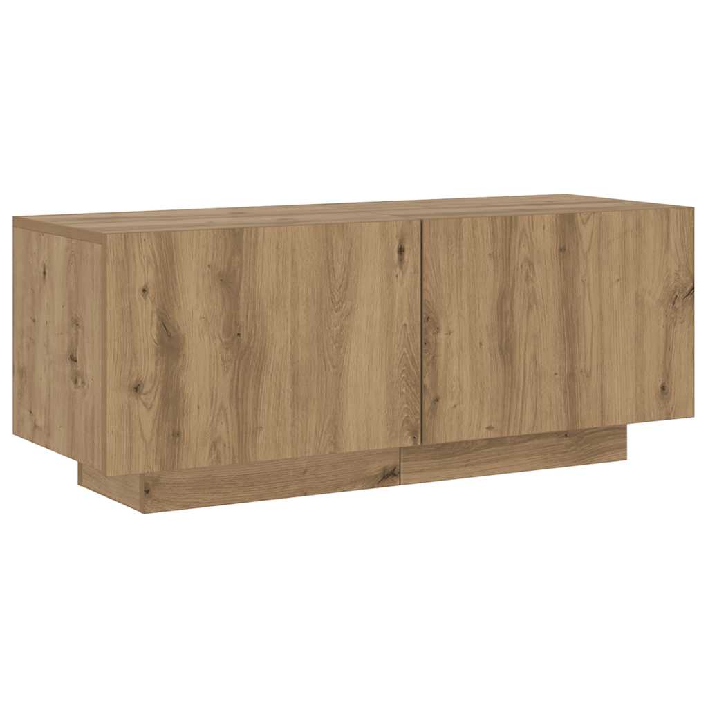 TV skapītis ar LED apgaismojumu Artisan ozols
