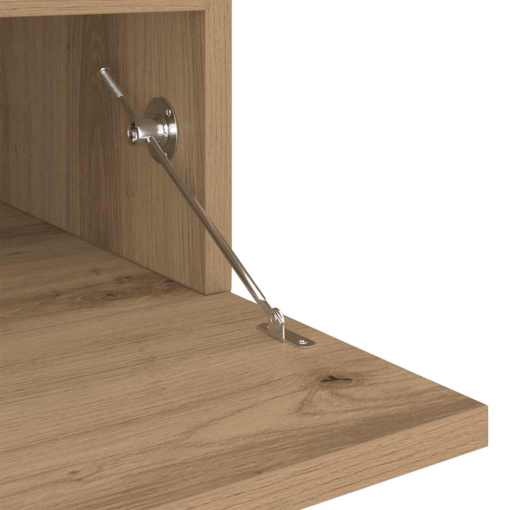 TV skapītis ar LED apgaismojumu Artisan ozols