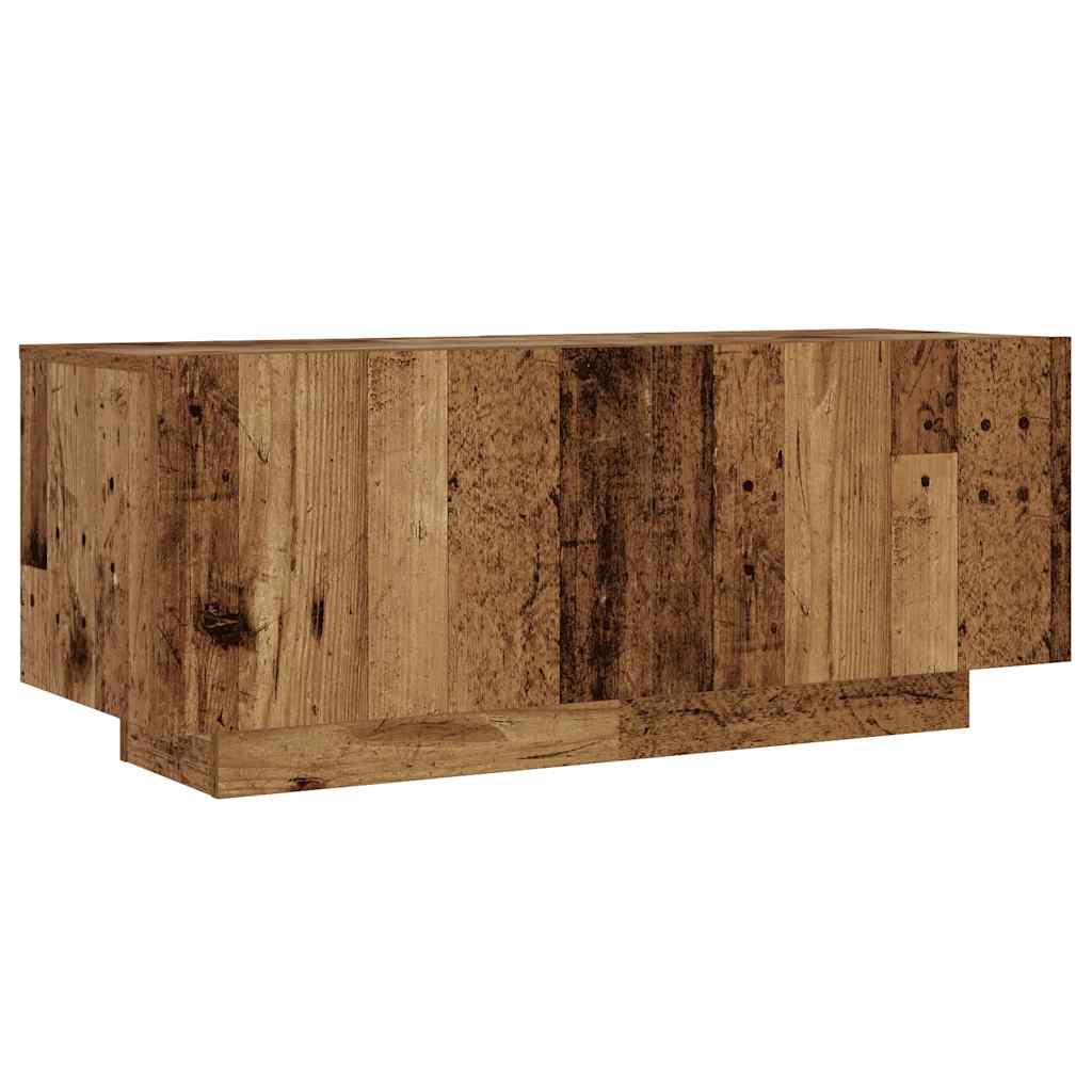 TV spintelė su LED lemputėmis, senovinė mediena, 260x35x40cm, inžinerinė mediena