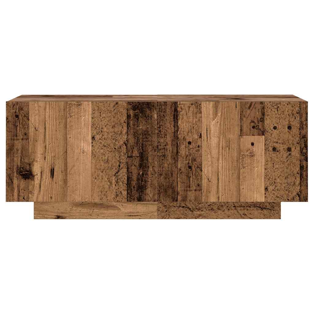 TV spintelė su LED lemputėmis, senovinė mediena, 300x35x40cm, inžinerinė mediena