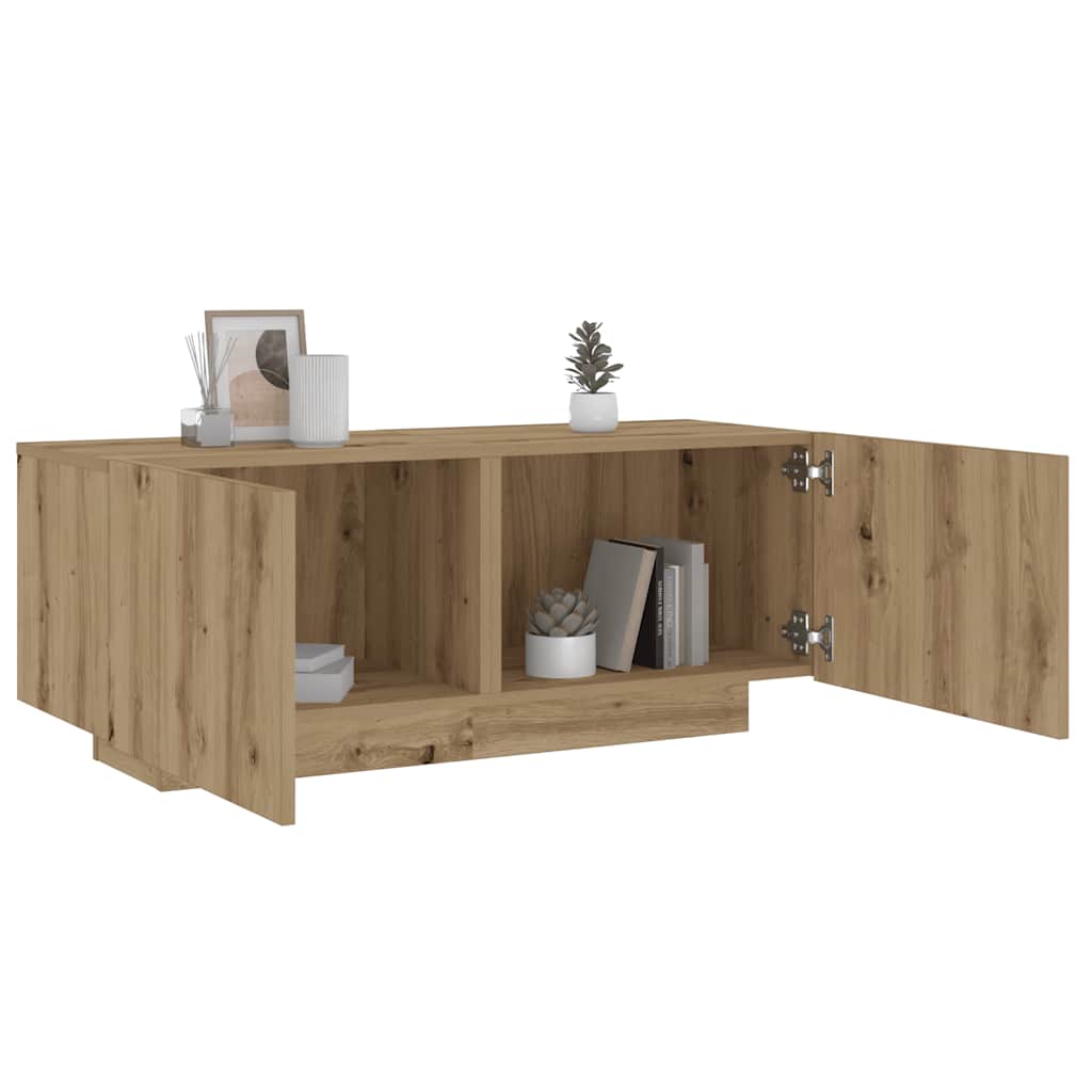 Bedside table Artisan oak 100x35x40 cm engineered wood