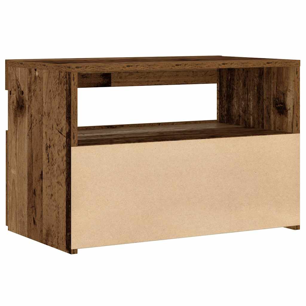 naktinė spintelė su LED lemputėmis Sena mediena 60x35x40 cm