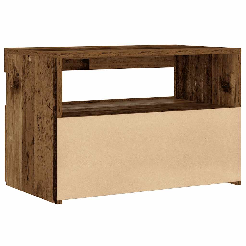 naktinė spintelė su LED lemputėmis Sena mediena 60x35x40 cm