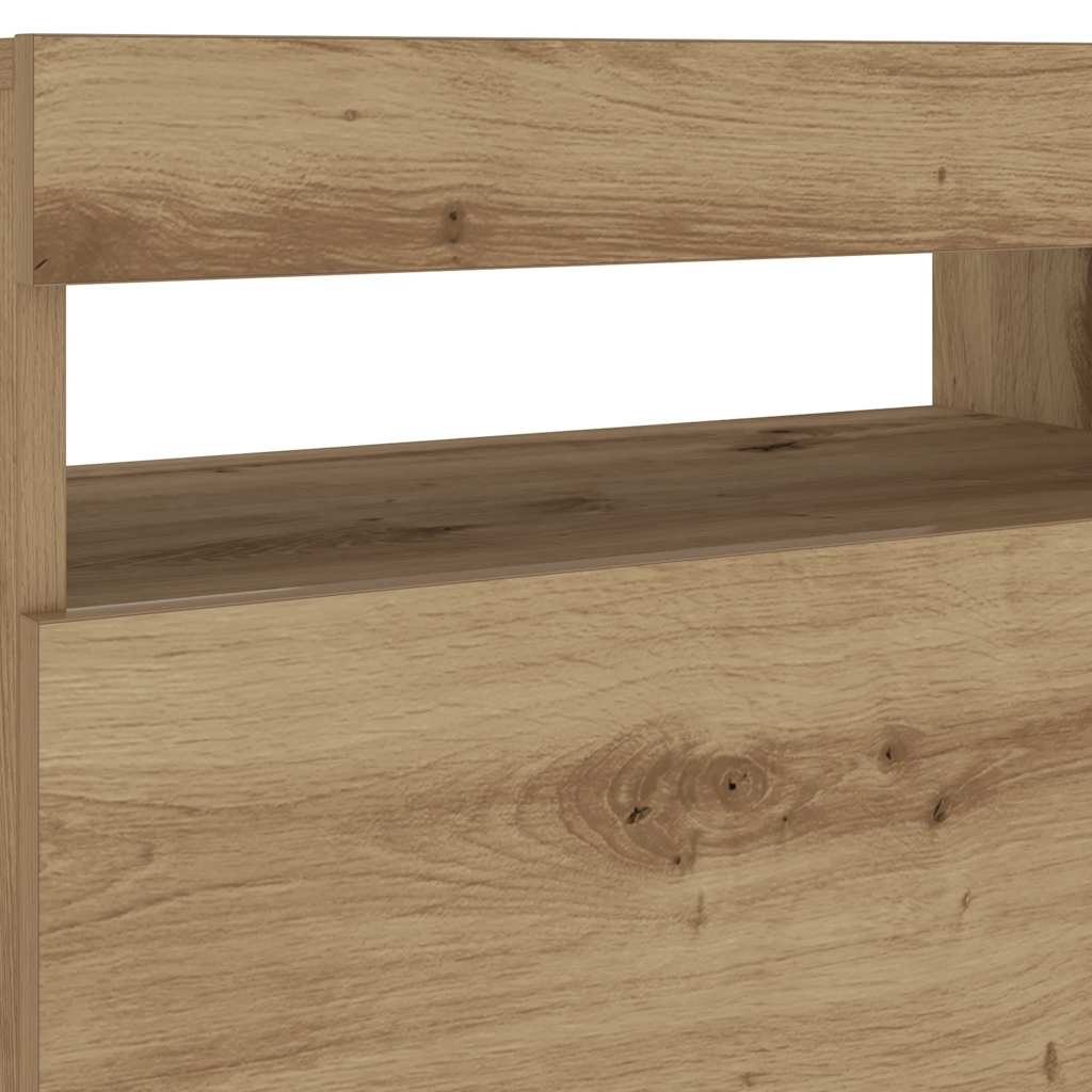 naktinė spintelė su LED lemputėmis Artisan ąžuolas