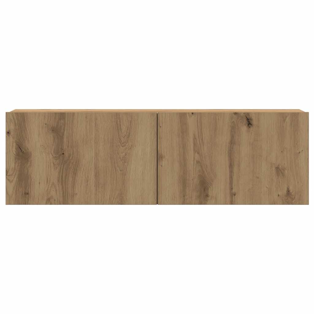 3 dalių sieninis televizoriaus spintelės komplektas Artisan Oak