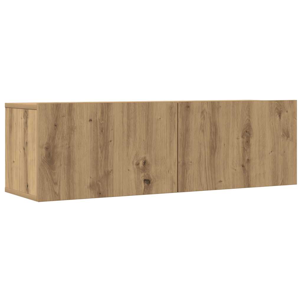 3 dalių sieninis televizoriaus spintelės komplektas Artisan Oak