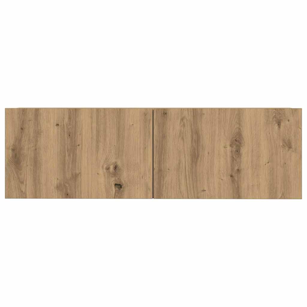3 dalių sieninis televizoriaus spintelės komplektas Artisan Oak