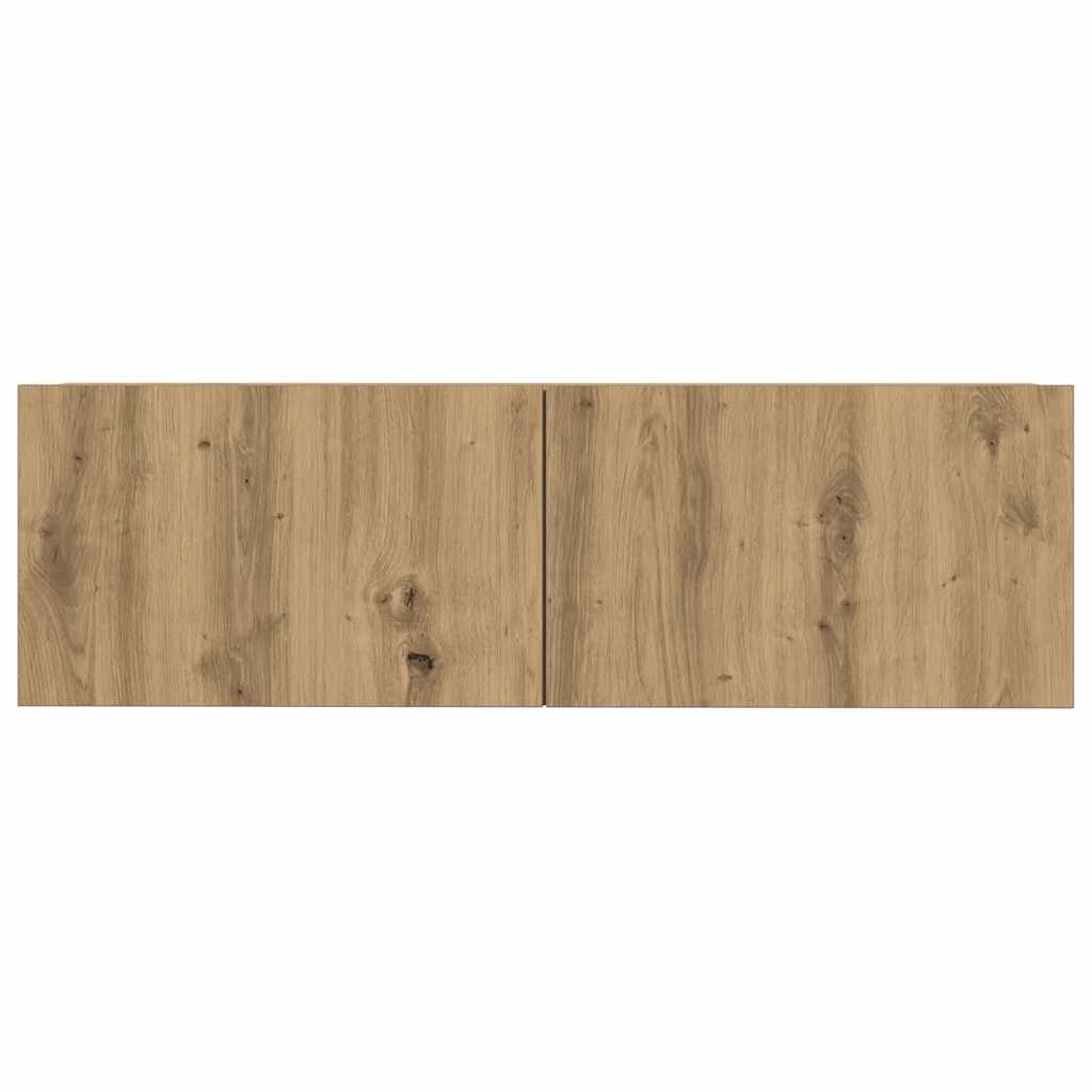 7 dalių sieninis televizoriaus spintelės komplektas Artisan Oak