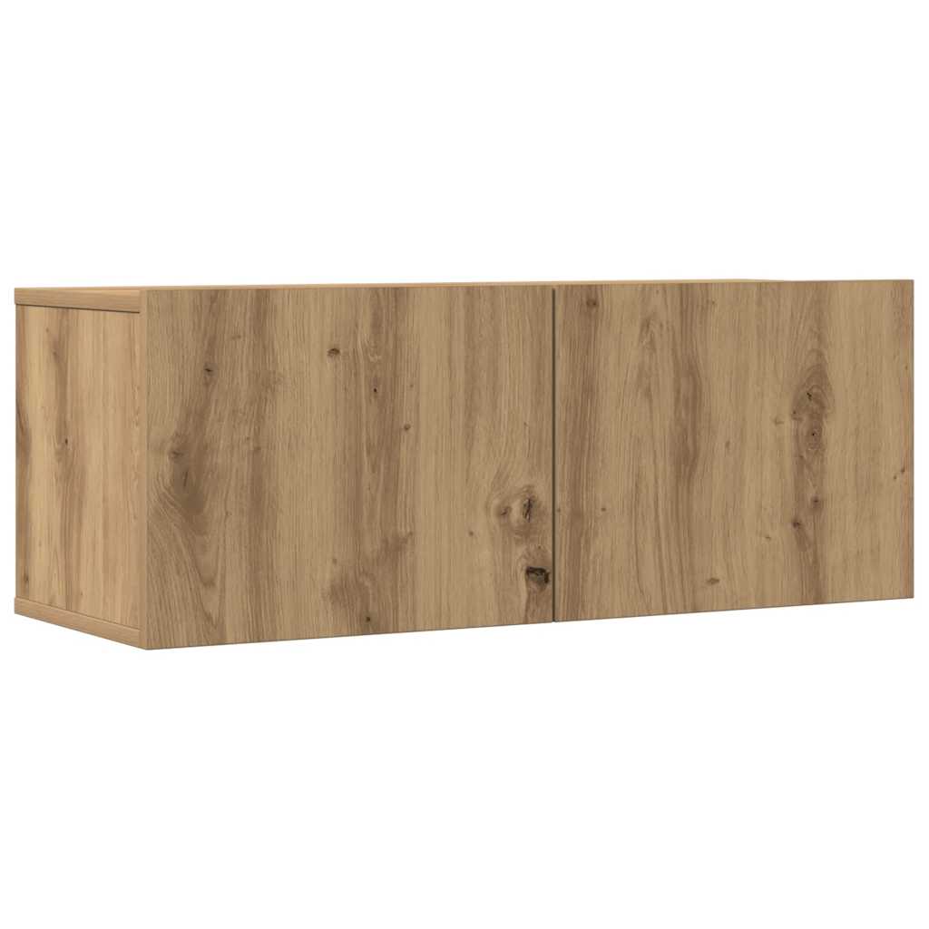 7 dalių sieninis televizoriaus spintelės komplektas Artisan Oak