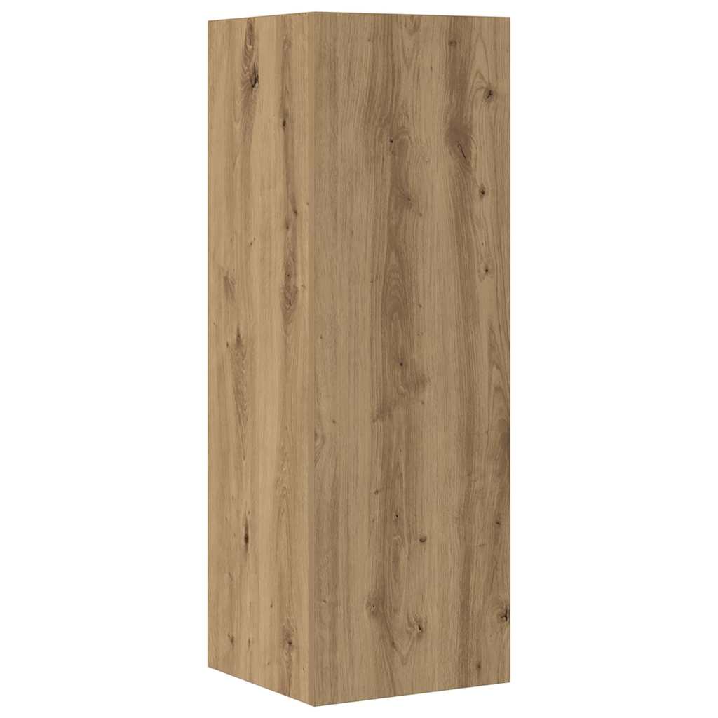 4 dalių sieninis televizoriaus spintelės komplektas Artisan Oak