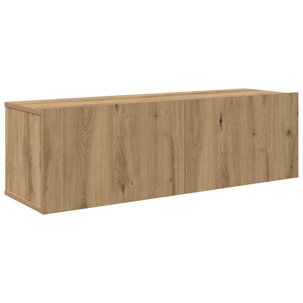 4 dalių sieninis televizoriaus spintelės komplektas Artisan Oak