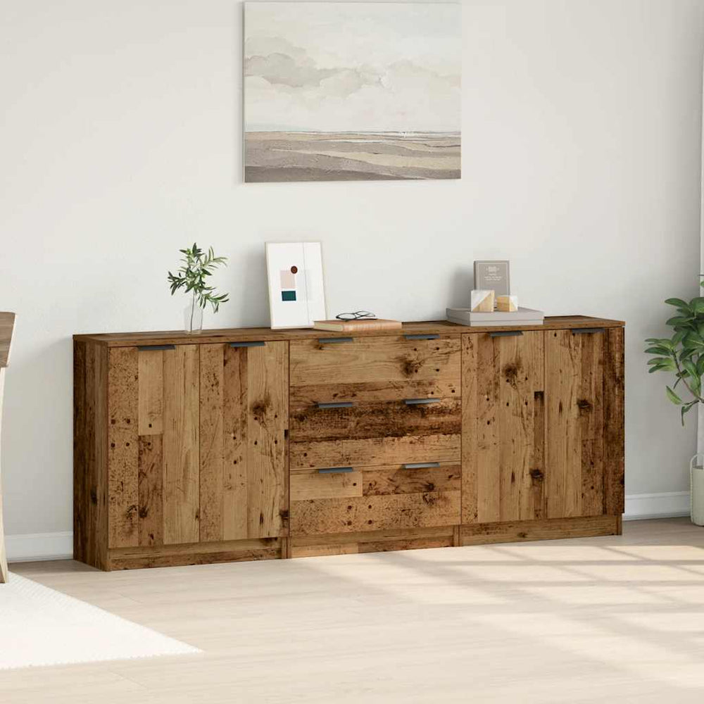 indaujos 3 vnt Old Wood 60x30x70 cm Engineered Wood