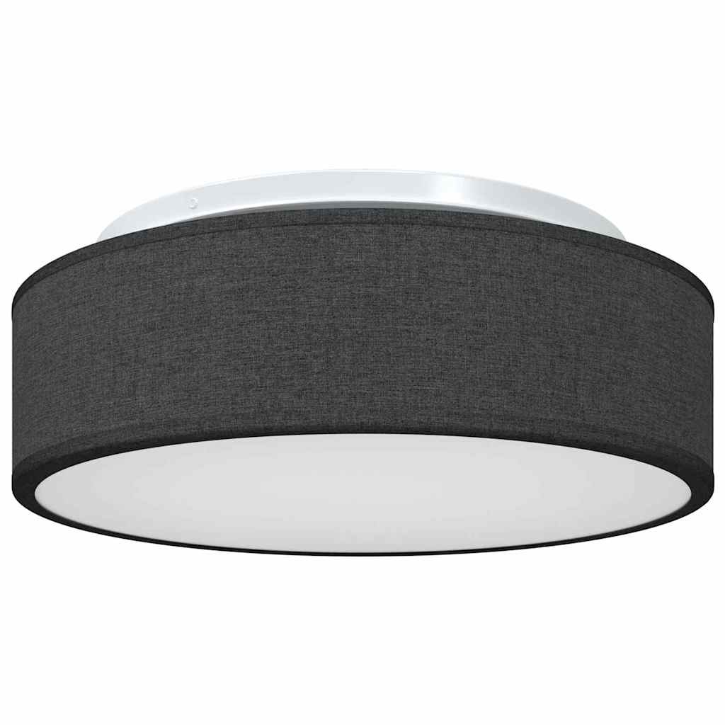 Ceiling lamps, recessed black Ø 38 cm textile E27