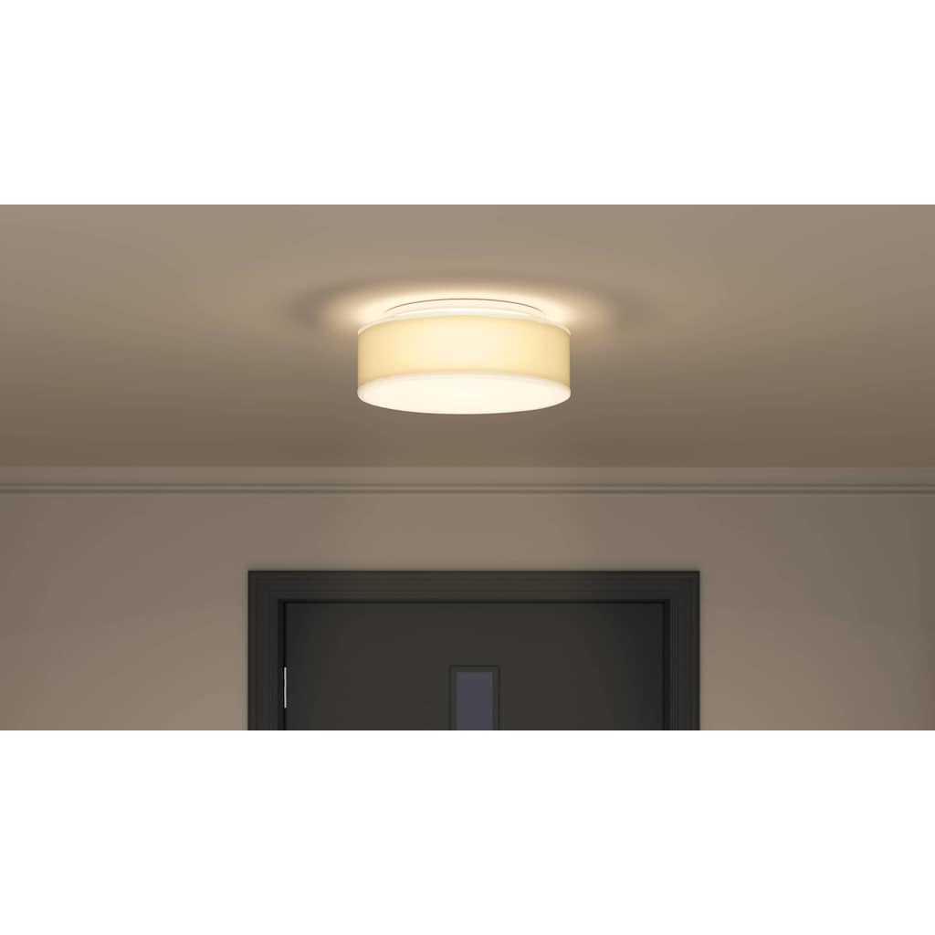 Ceiling lights White flush mount Ø 38 cm fabric E27