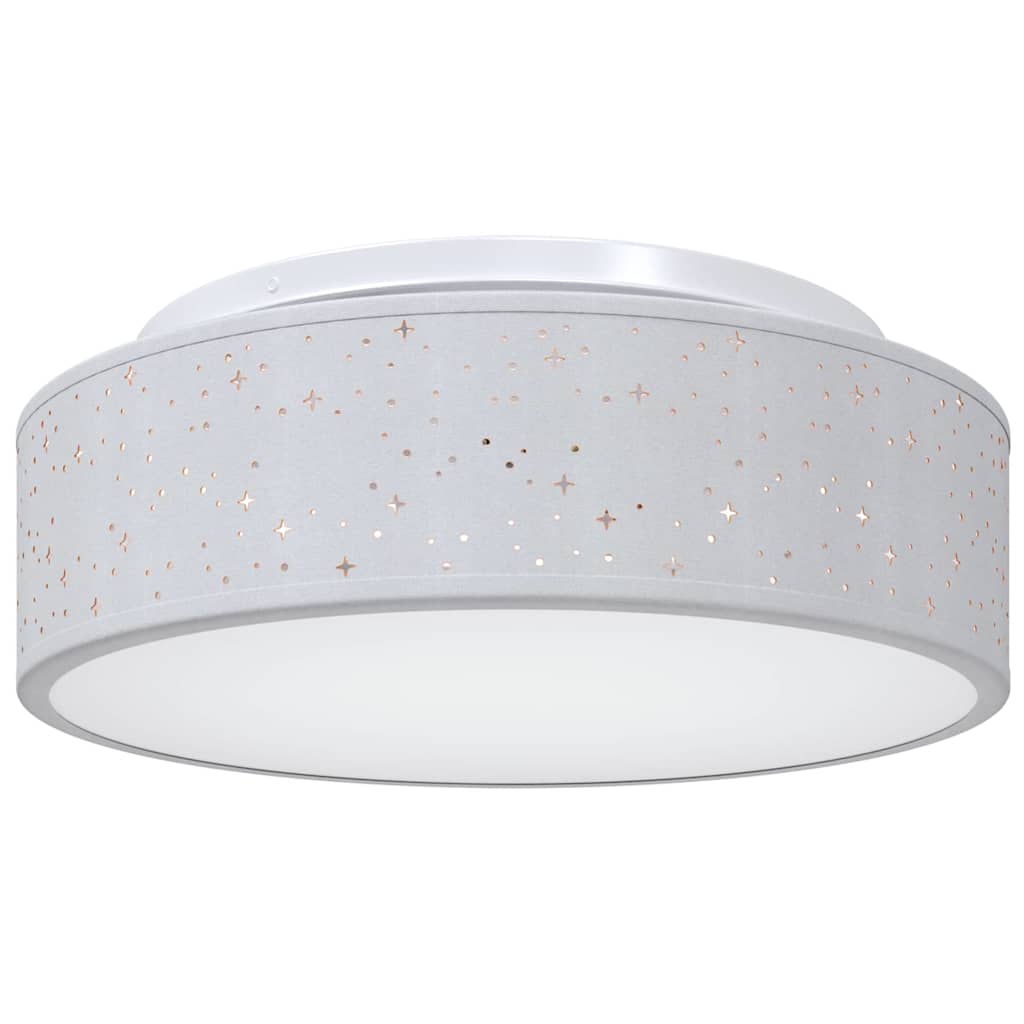 Ceiling lights with star shade grey Ø 38 cm fabric E27