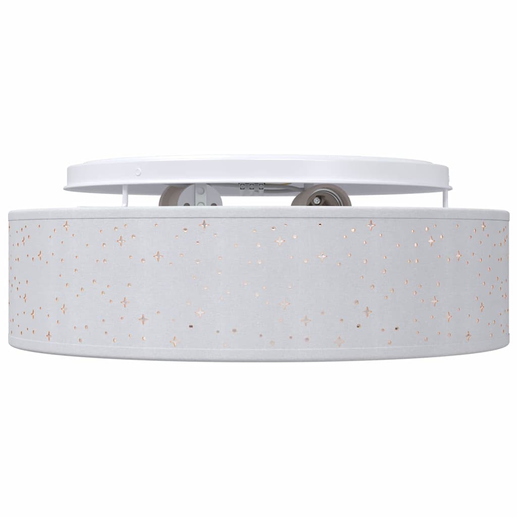 Ceiling lights with star shade grey Ø 38 cm fabric E27