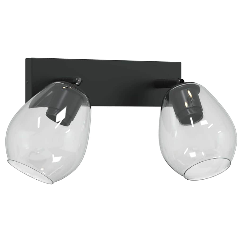 Griestu prožektors Melns 33 x 13 x 26 cm Stikls un metāls