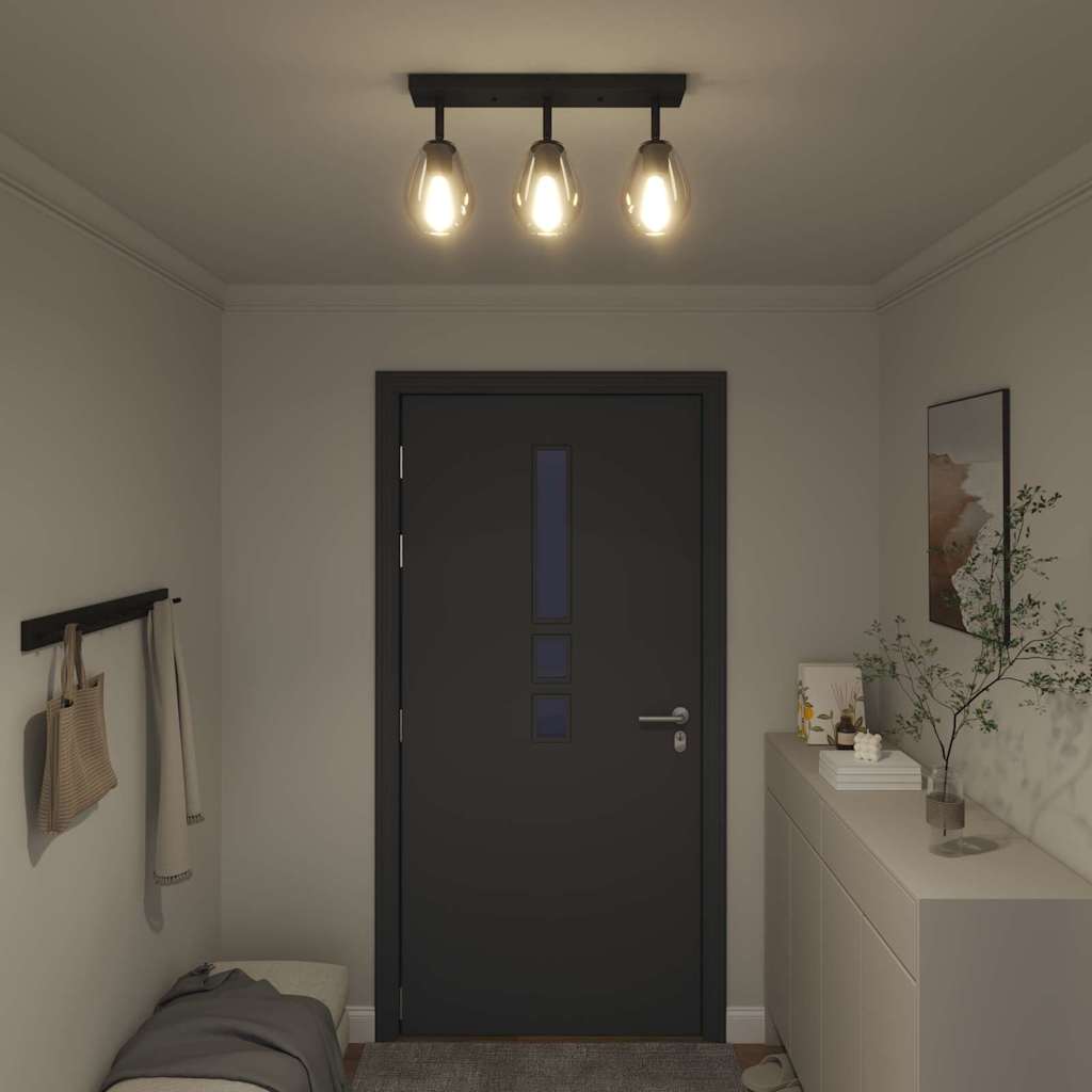 anthracite ceiling lights with adjustable glass shade, E27