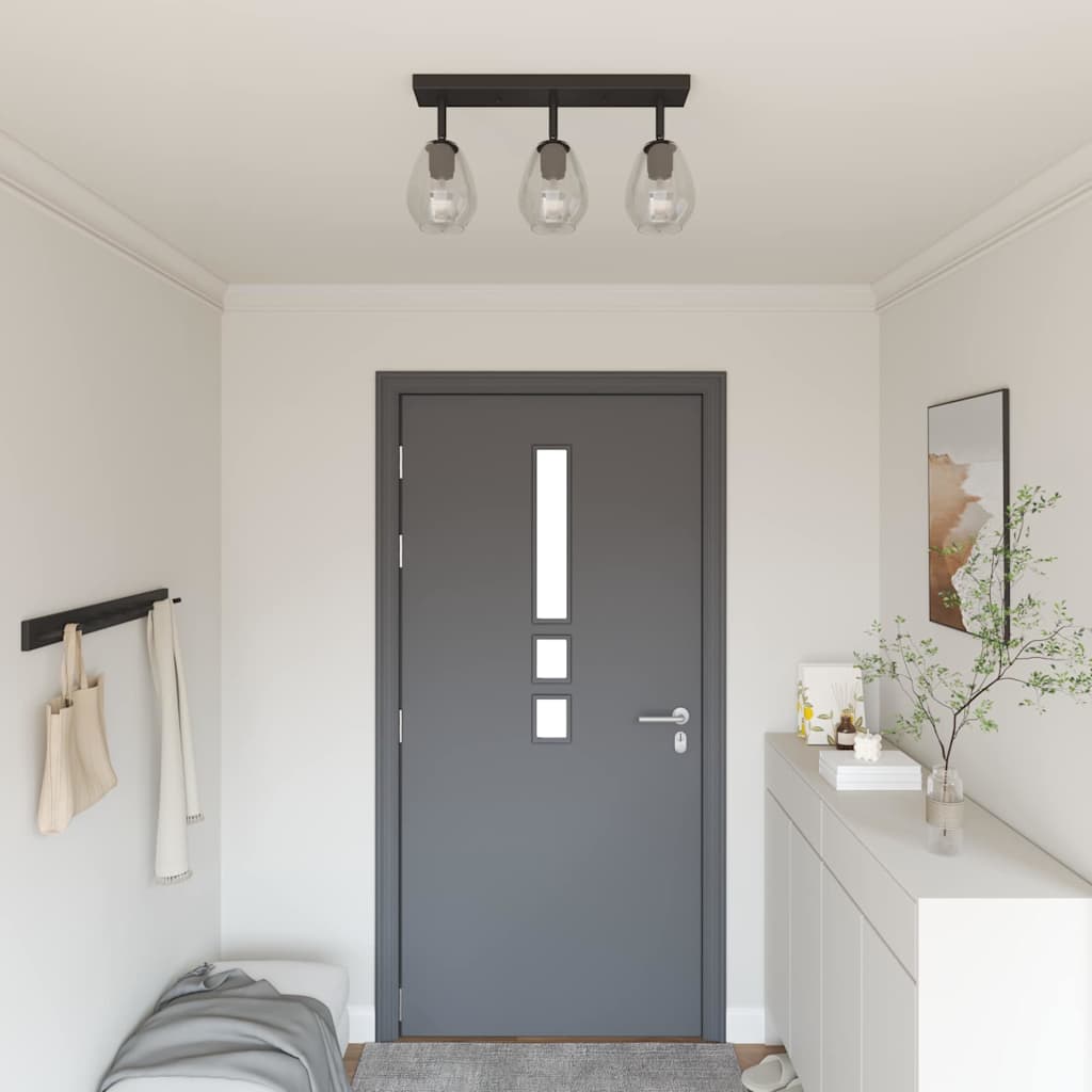 anthracite ceiling lights with adjustable glass shade, E27