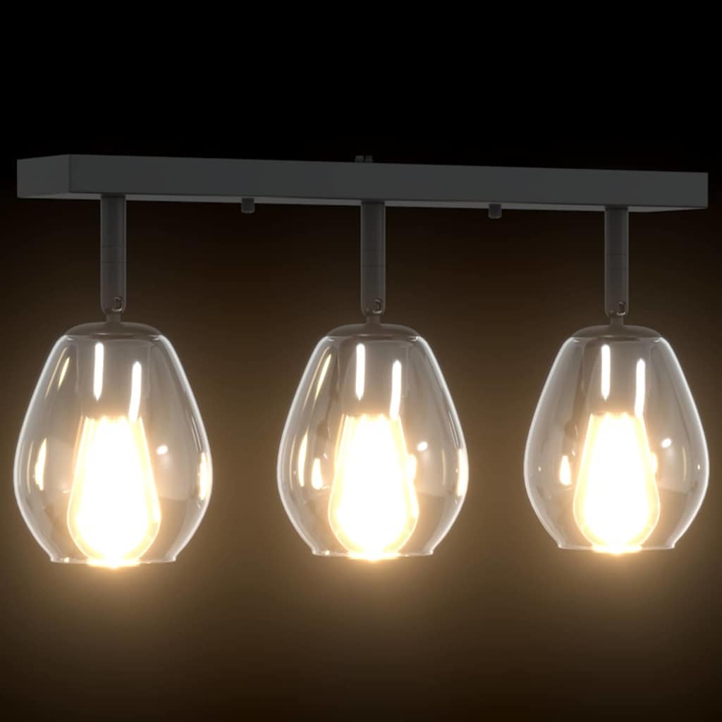 anthracite ceiling lights with adjustable glass shade, E27