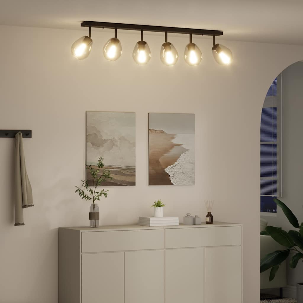 Ceiling lights with adjustable glass shade anthracite E27