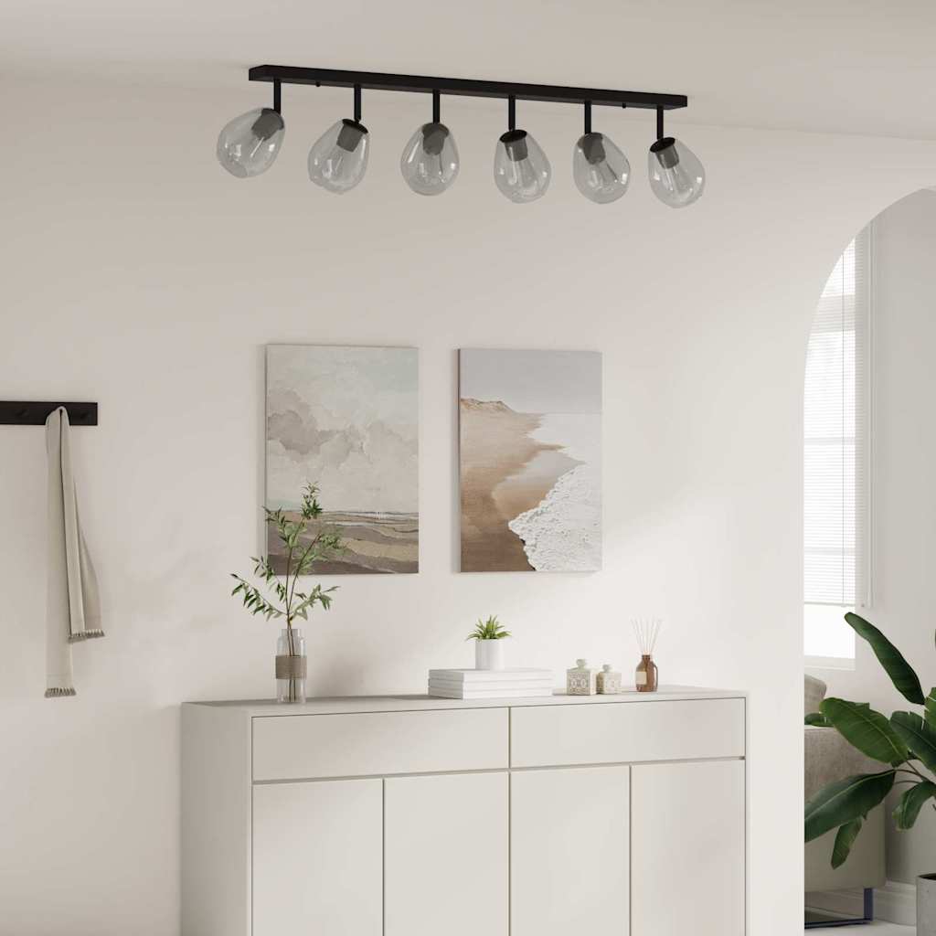 Ceiling lights with adjustable glass shade anthracite E27
