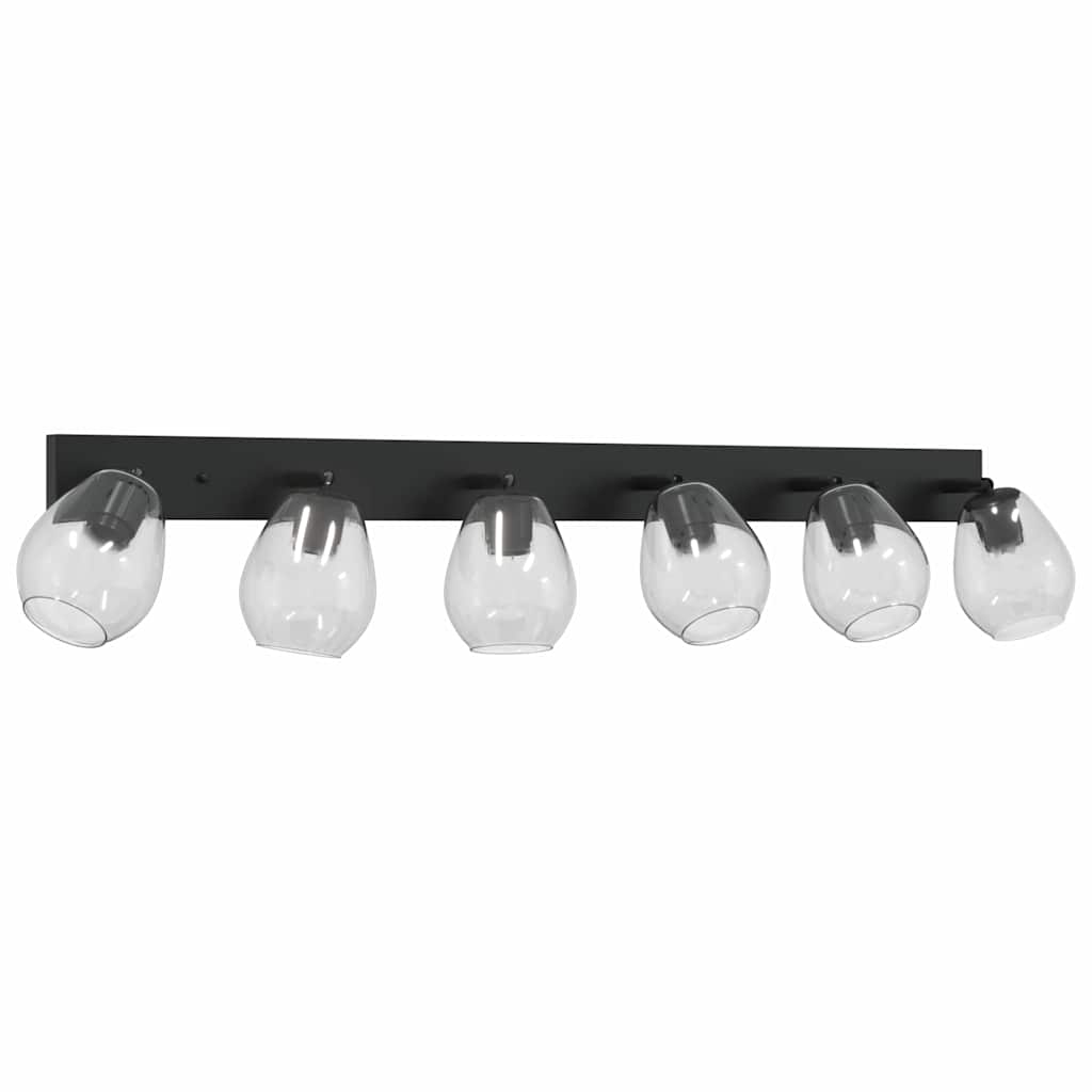 Ceiling lights with adjustable glass shade anthracite E27