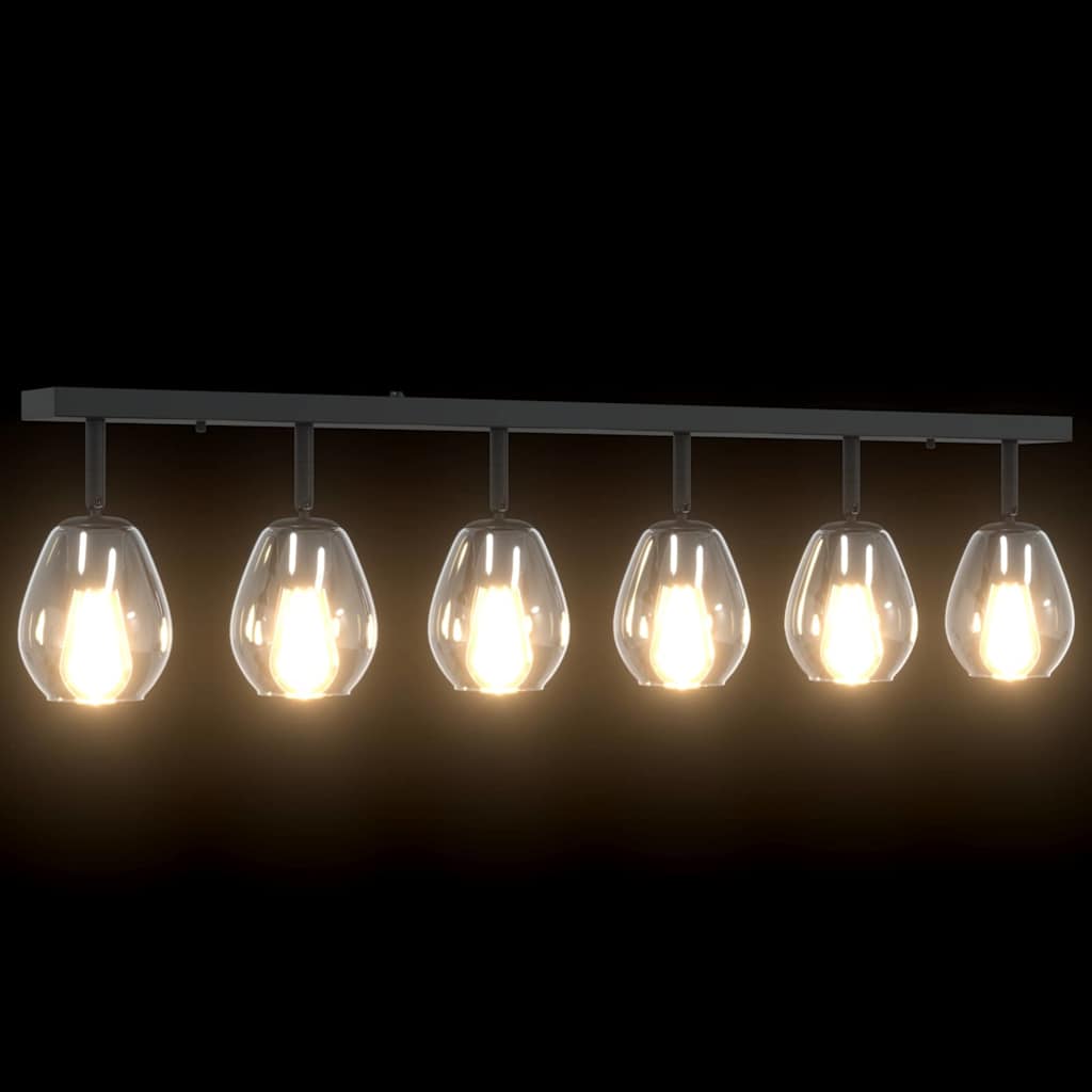 Ceiling lights with adjustable glass shade anthracite E27