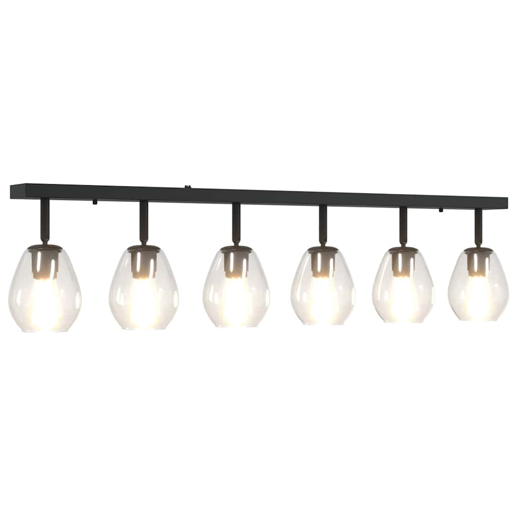 Ceiling lights with adjustable glass shade anthracite E27