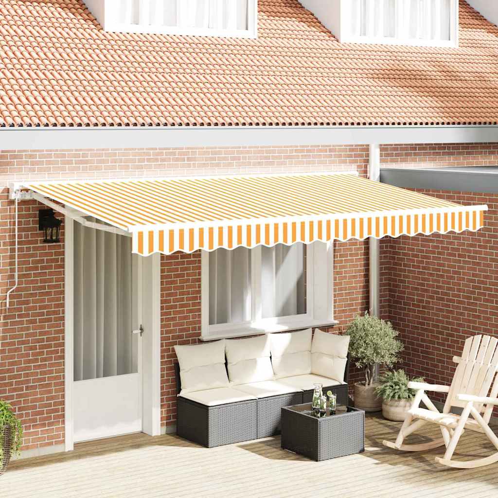 Markizės pakaitinis audinys Geltona ir balta 4 x 2 m