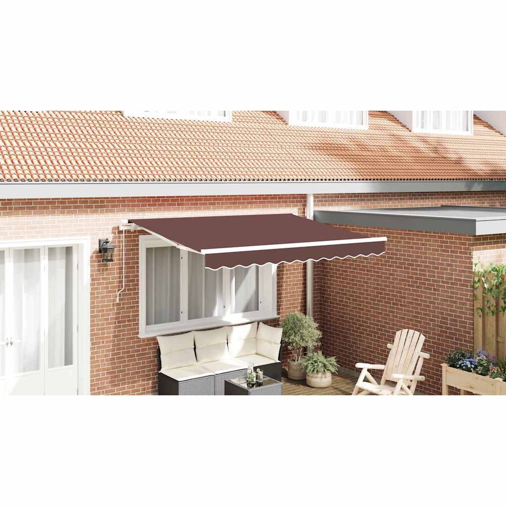 Awning Replacement Fabric Brown 330 x 195 cm Polyester